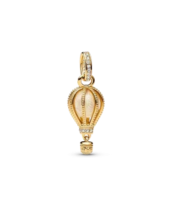Sparkling Clear Hot Air Balloon Dangle Charm