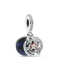 Two-tone Shooting Star Double Dangle Charm