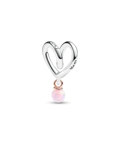 Two-tone Wrapped Heart Charm