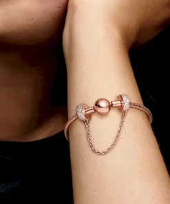 Alternative view of Clear Pavé Safety Chain Clip Charm