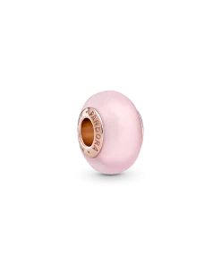 Matte Pink Murano Glass Charm