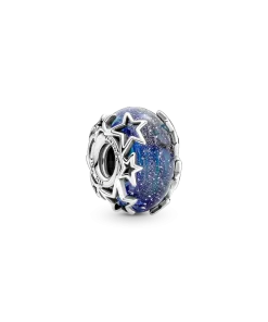 Galaxy Blue & Star Murano Charm