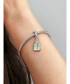 Alternative view of Disney Beauty and the Beast Enchanted Rose Dangle Charm