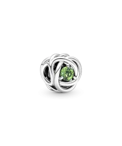 August Spring Green Eternity Circle Charm