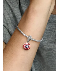 Alternative view of Marvel The Avengers Captain America Shield Dangle Charm