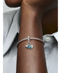 Alternative view of Camera, Heart & Compass Triple Dangle Charm