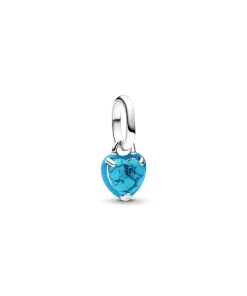 Turquoise-colored Heart Mini Dangle Charm