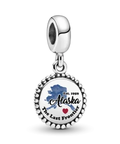 Alaska Map Dangle Charm