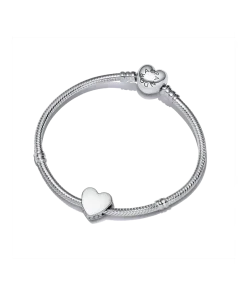 Engravable Heart Charm Bracelet Set