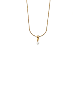 April Eternity Circle Dangle Charm Necklace Set