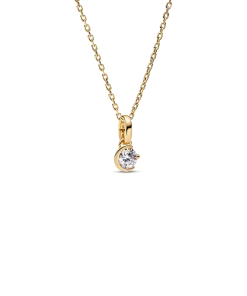Pandora Talisman Lab-grown Diamond Moon Pendant Necklace 0.25 carat tw 14k Gold