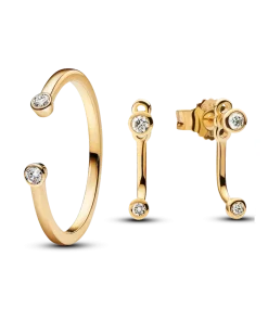 Lab-Grown Diamond Open Earring and Ring Set