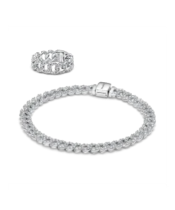 Timeless Pave Cuban Jewelry Set