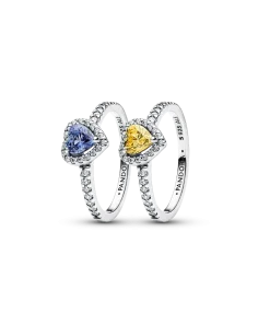 Celestial Love Elevated Heart Ring Duo