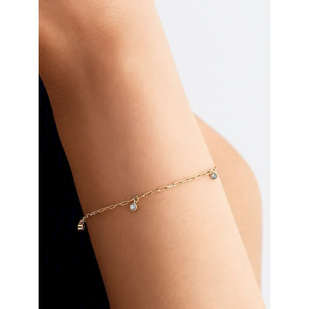 Pandora Era Bezel Lab-Grown Diamond Dangle Paperclip Chain Bracelet - Image 3