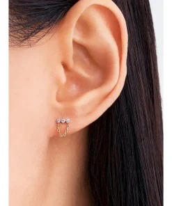 Alternative view of Pandora Era Lab-Grown Diamond Trio Chain Stud Earrings