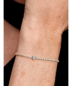 Alternative view of Sparkling Heart Tennis Bracelet