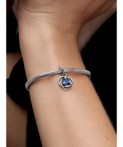 Alternative view of Blue Eternity Circle Dangle Charm