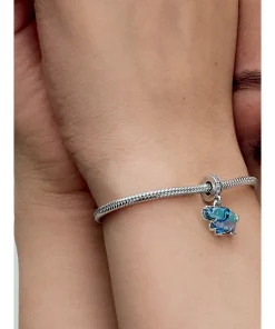 Alternative view of Blue Murano Glass Elephant Dangle Charm