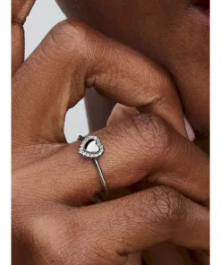 Alternative view of Engravable Heart Halo Ring