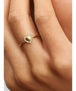 Alternative view of Engravable Heart Halo Ring