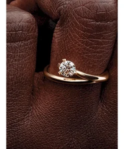 Alternative view of Pandora Nova 14k Gold Lab-grown Diamond Asymmetric Ring