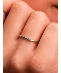 Alternative view of Pandora Era 14k Gold Lab-grown Diamond Single Stone Ring