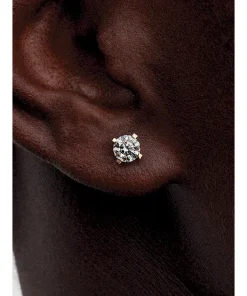 Alternative view of Pandora Era 14k Gold Lab-grown Diamond Earrings