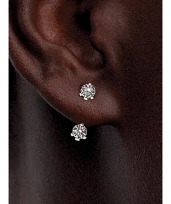 Alternative view of Pandora Nova Sterling Silver Lab-grown Diamond Stud Drop Jacket Earrings