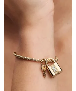 Alternative view of Padlock & Key Dangle Charm